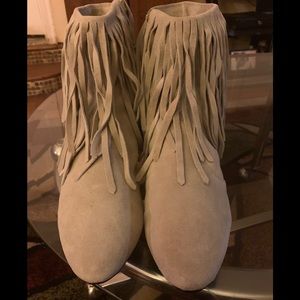 Sam Edelman Suede Fringe ankle boots.